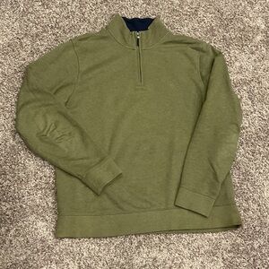 Brooks Brothers Men's Green Zip-Up Sweater